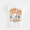 Off-the-Shoulder University of Texas at Austin Longhorns Graphic Tee