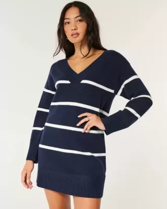 On/Off the shoulder Jersey Sweater Dress
