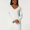 On/Off the shoulder Jersey Sweater Dress