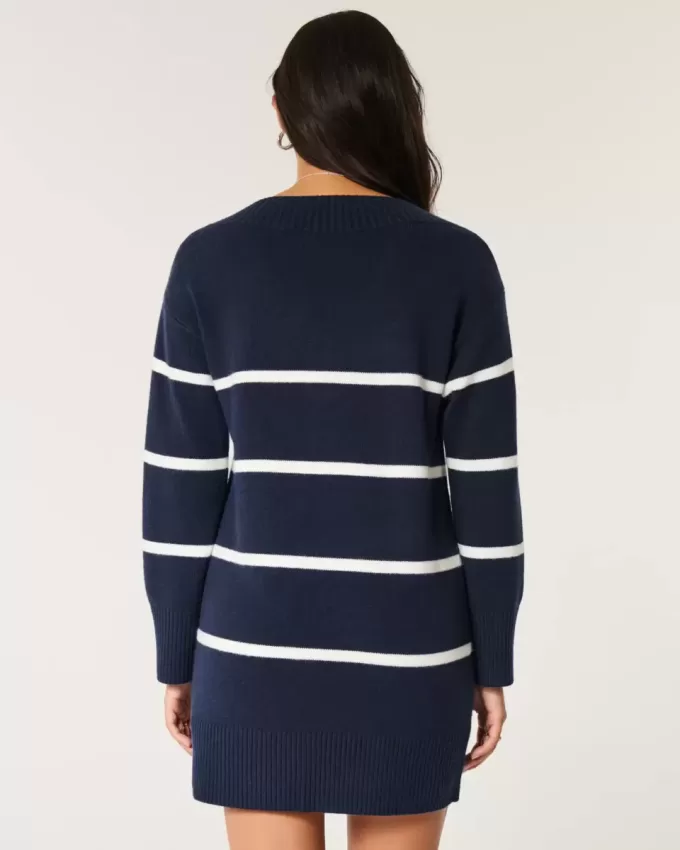 On/Off the shoulder Jersey Sweater Dress
