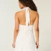 Open-Back Crepe Halter Dress