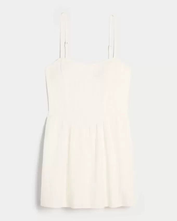 Open-Back Crosshatch Skort Dress