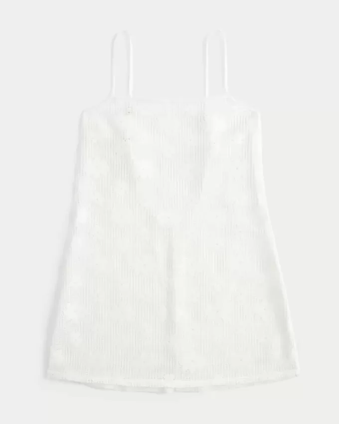 Open-Stitch Cover Up Dress