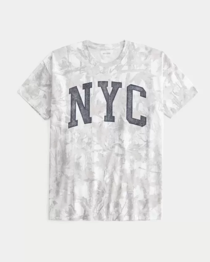 Oversized Camo NYC Graphic Tee