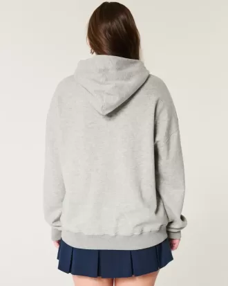 Oversized Football Graphic Hoodie