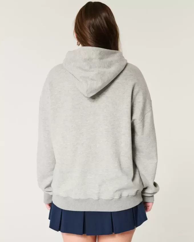 Oversized Football Graphic Hoodie
