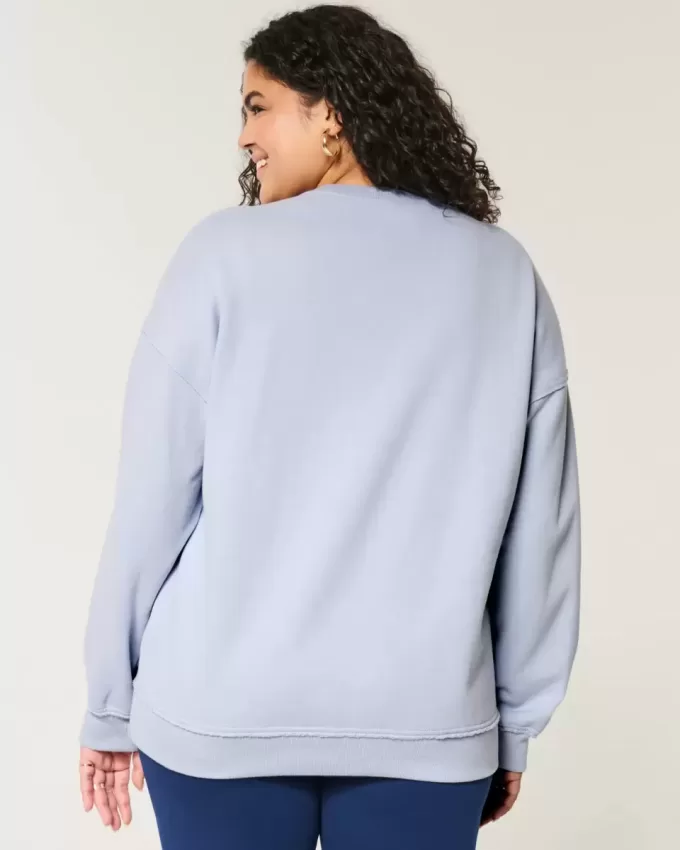 Oversized Gameday Graphic Notch-Neck Sweatshirt