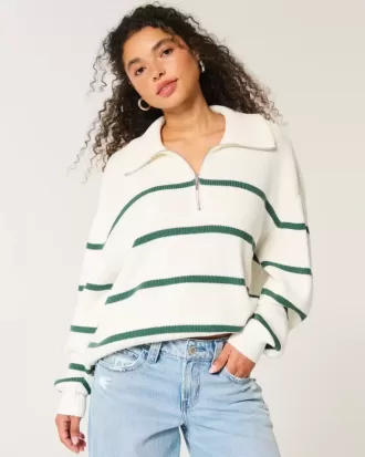 Oversized Half-Zip Sweater