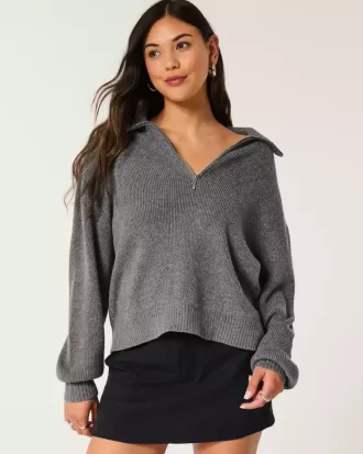 Oversized Half-Zip Sweater