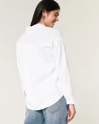 Oversized Linen-Blend Shirt