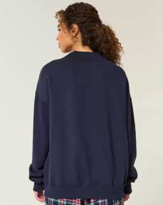 Oversized Mock-Neck Sweatshirt