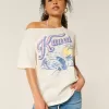 Oversized Off-the-Shoulder Kauai Graphic Tee