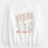 Oversized Off-the-Shoulder University of Miami Graphic Sweatshirt