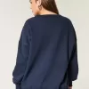 Oversized UCLA Graphic Notch-Neck Sweatshirt
