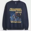 Oversized UCLA Graphic Notch-Neck Sweatshirt