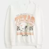 Oversized University of Texas Graphic Notch-Neck Sweatshirt
