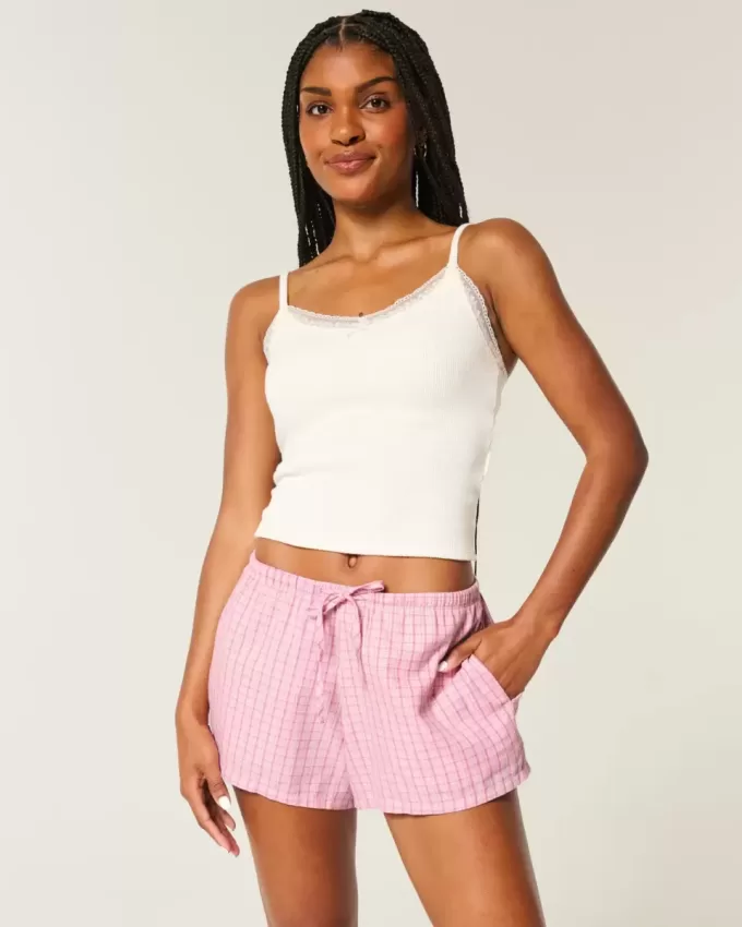 Oxford Cotton Tie Shorts