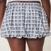 Plaid Bubble Mini Skirt