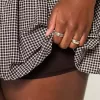 Plaid Bubble Mini Skirt