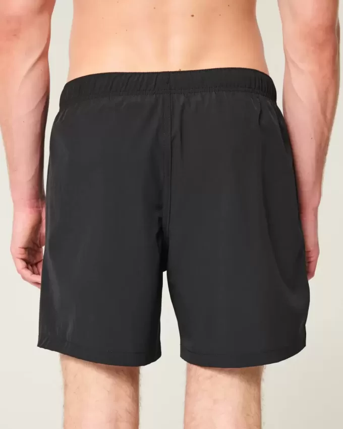Puerto Viejo Graphic Mid-Thigh Volley Swim Trunks