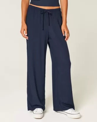 Pull-On Slub Pants