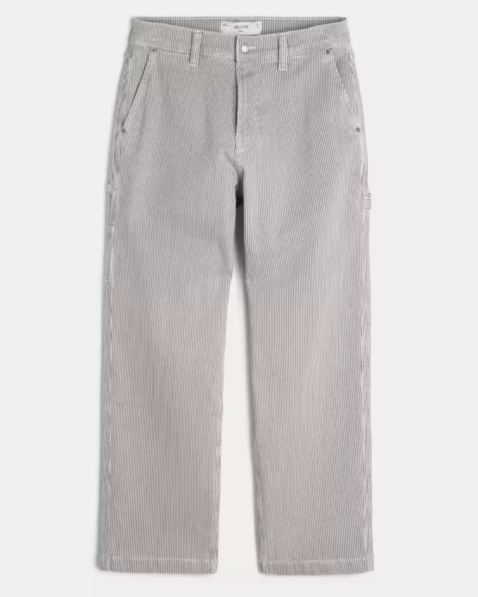 Railroad Stripe Baggy Painter Jeans