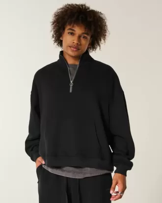 Rectangle Fit Quarter-Zip Sweatshirt