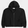 Rectangle Fit Zip-Up Hoodie