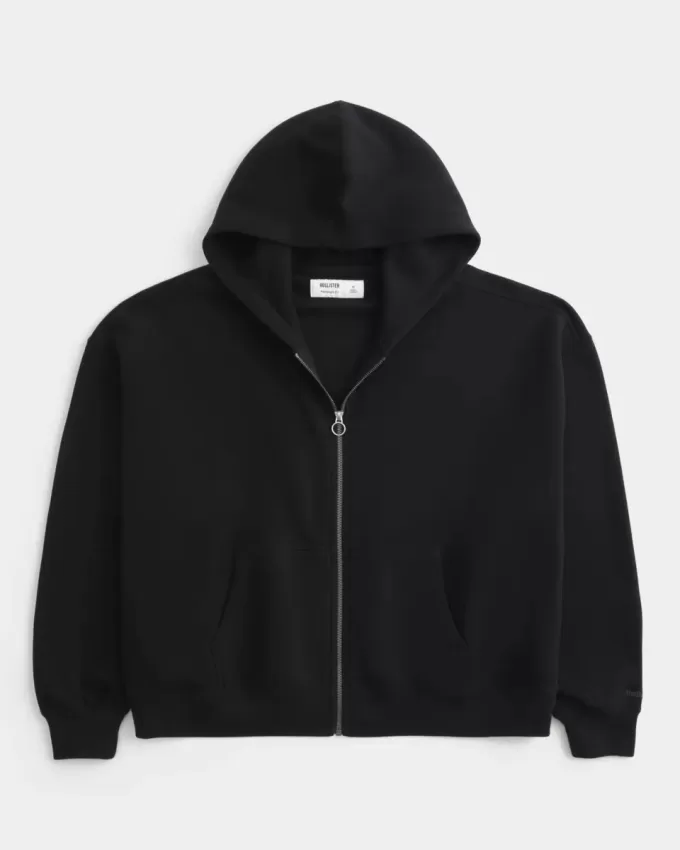 Rectangle Fit Zip-Up Hoodie