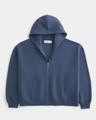Rectangle Fit Zip-Up Hoodie