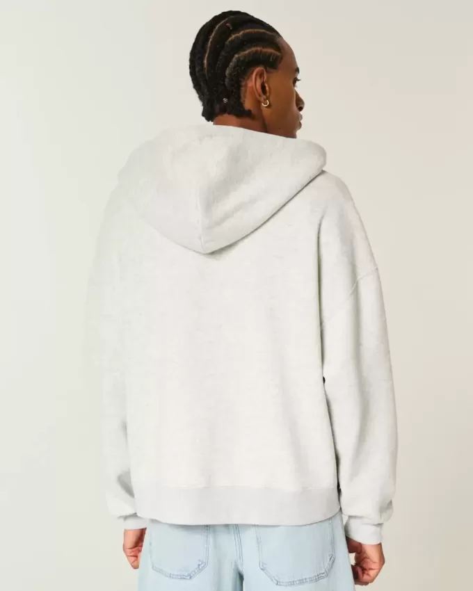 Rectangle Fit Zip-Up Hoodie
