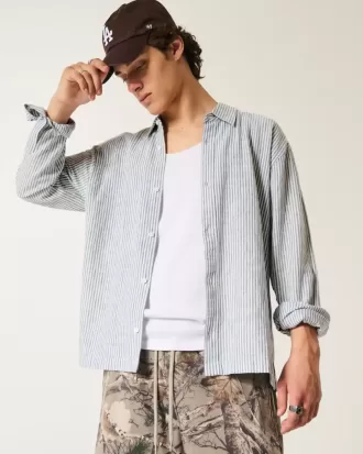 Relaxed Linen-Blend Shirt