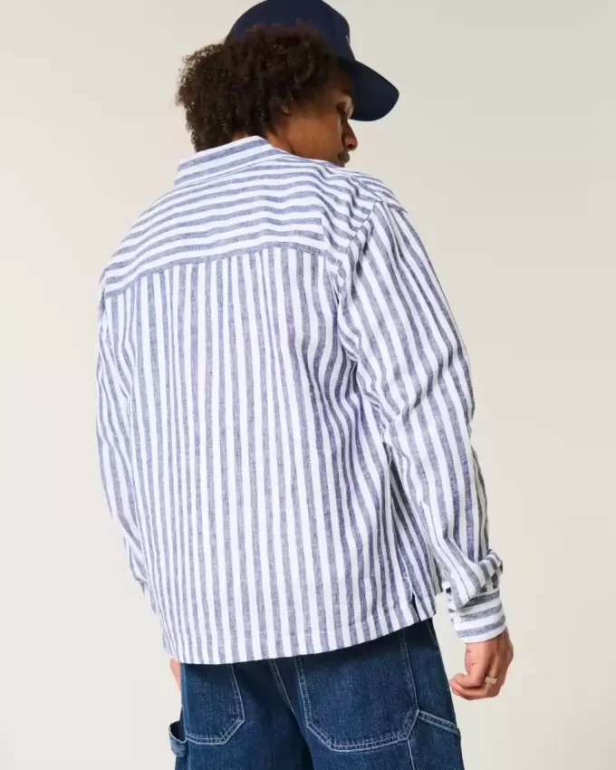 Relaxed Linen-Blend Shirt