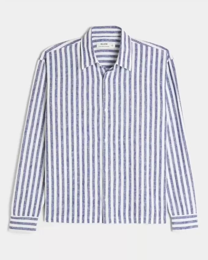 Relaxed Linen-Blend Shirt