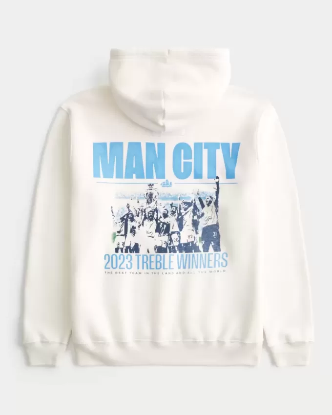Relaxed Manchester City Graphic Hoodie