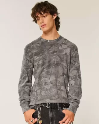 Relaxed Thermal Long-Sleeve Camo Crew Shirt