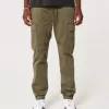 Relaxed Twill Cargo Joggers