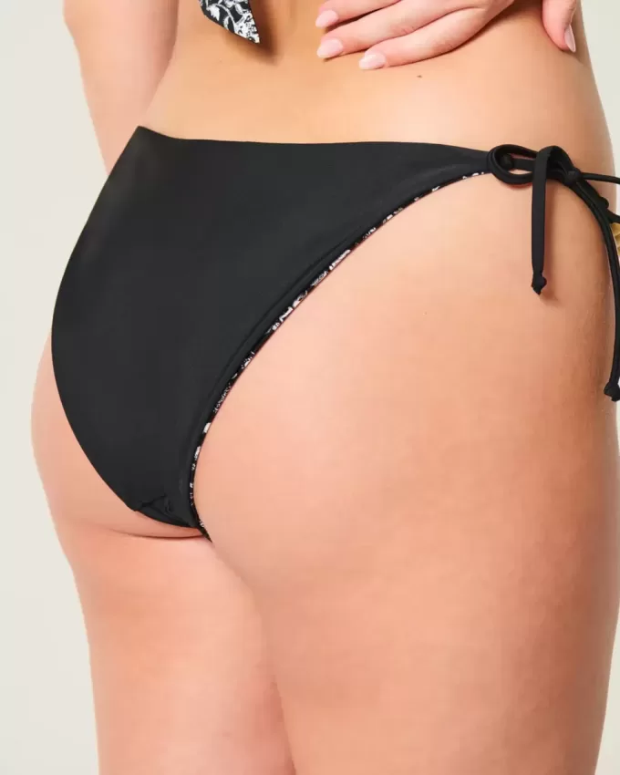 Reversible Side Tie Cheeky Bikini Bottom