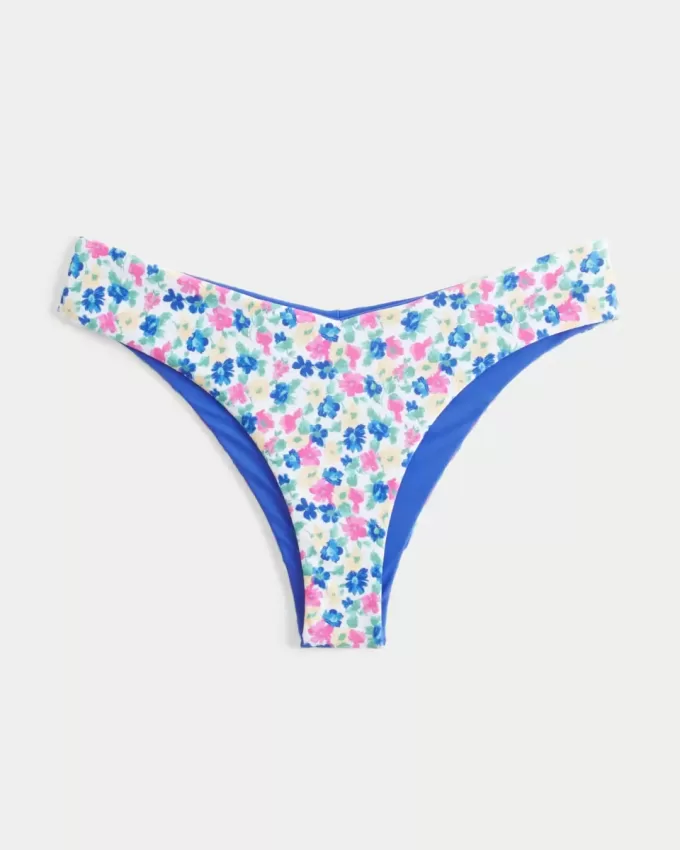 Reversible V-Waist Cheeky Bikini Bottom