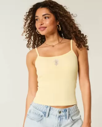 Ribbed Floral Graphic Cami