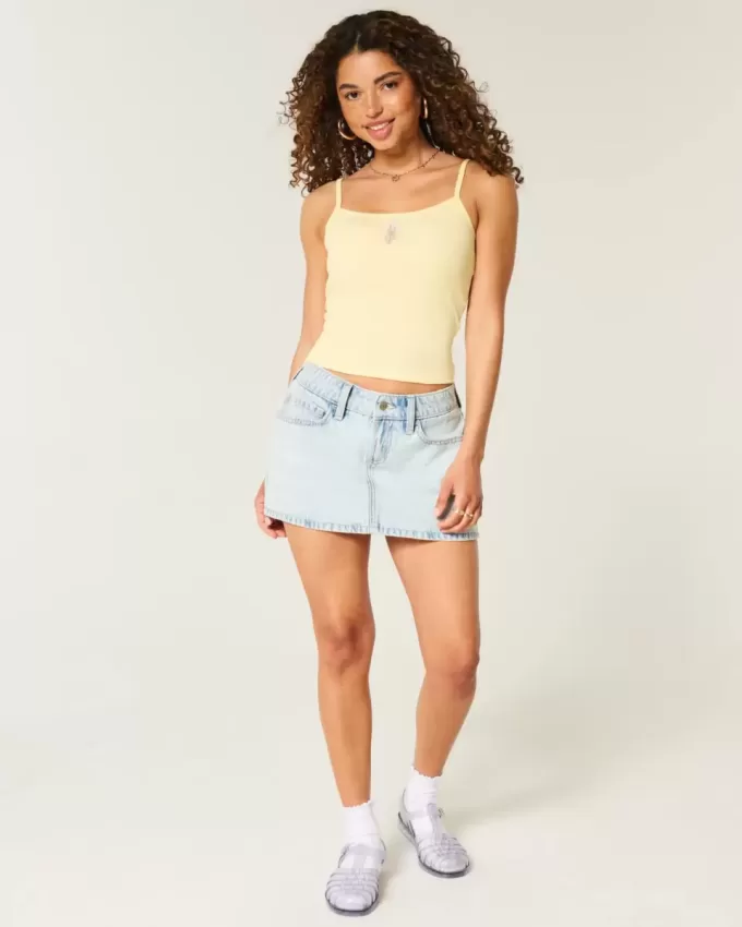 Ribbed Floral Graphic Cami