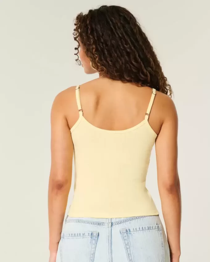 Ribbed Floral Graphic Cami