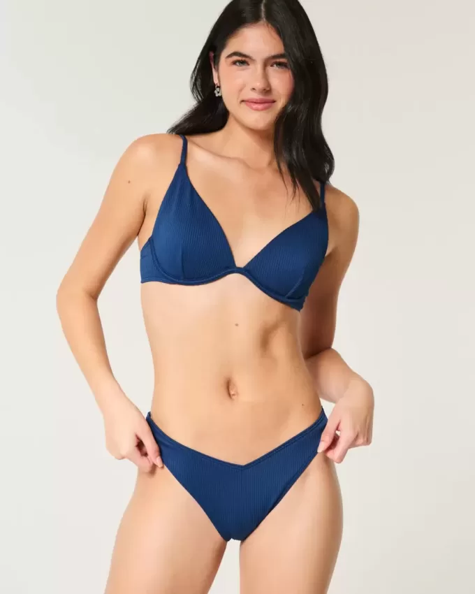 Ribbed High-Leg Cheekiest Bikini Bottom