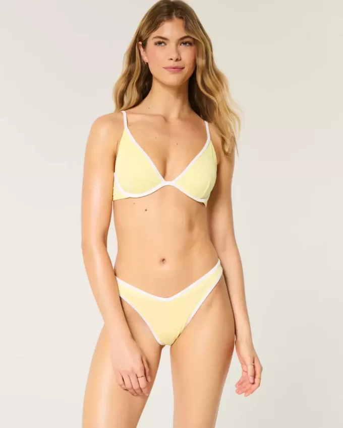 Ribbed High-Leg V-Waist Cheekiest Bikini Bottom