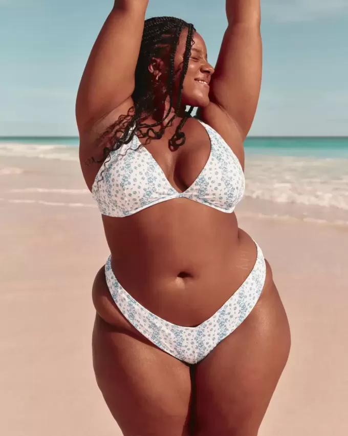 Ribbed High-Leg V-Waist Cheekiest Bikini Bottom