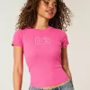 Ribbed Number Graphic Baby Tee