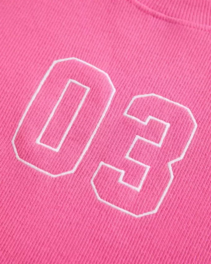 Ribbed Number Graphic Baby Tee