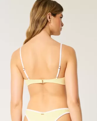 Ribbed Plunge Underwire Bikini Top