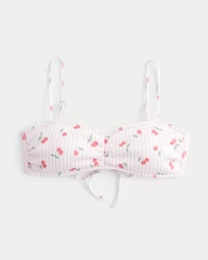 Ribbed Scoop Bikini Top