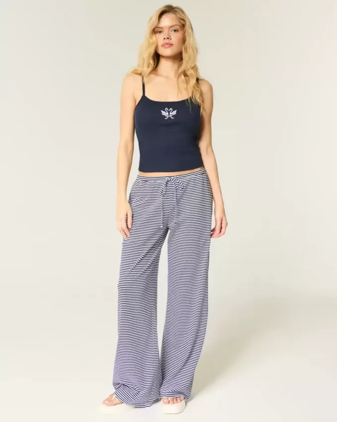 Ribbed Swan Graphic Cami